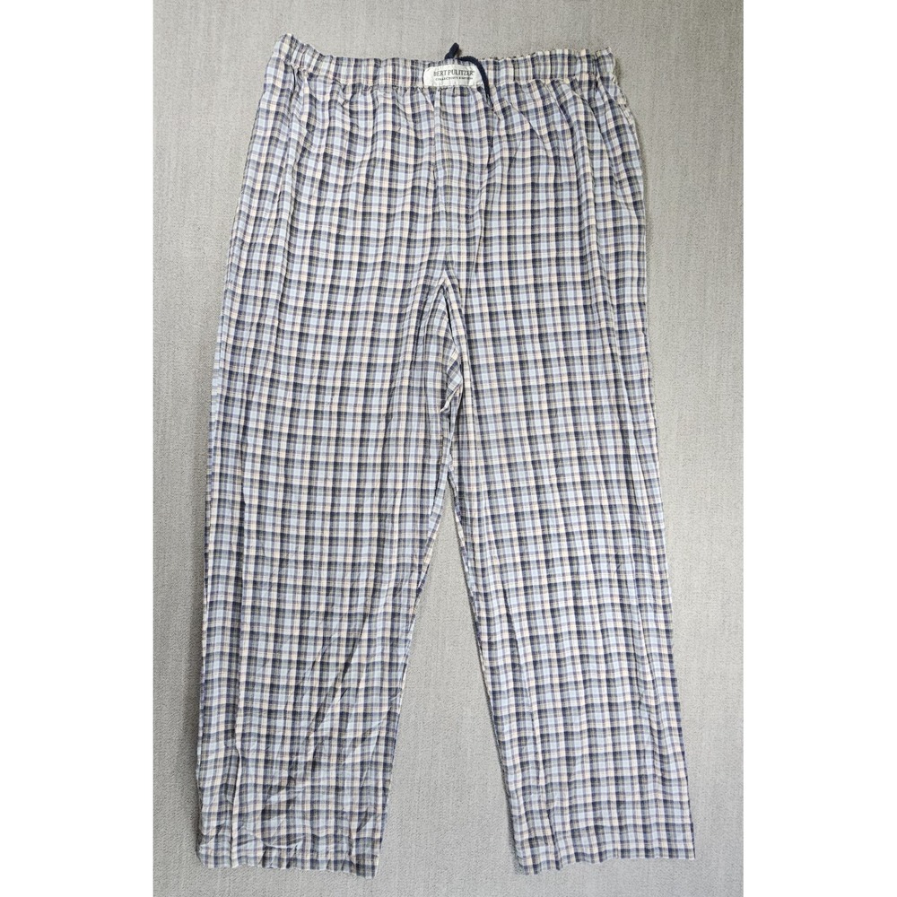 Bert Pulitzer Collection Edition Men Pajama Pants‎ Blue White Green Sz XL 40-42